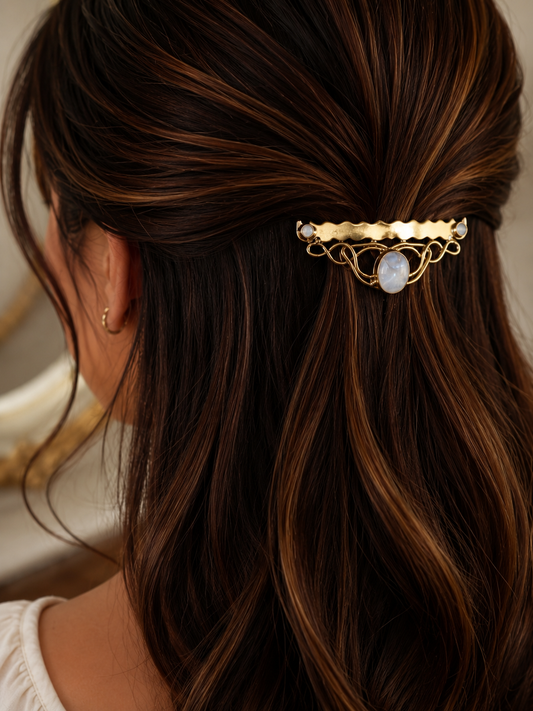 Victorian Moonstone Hair Comb