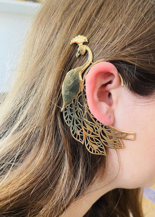Peacock Ear Cuff