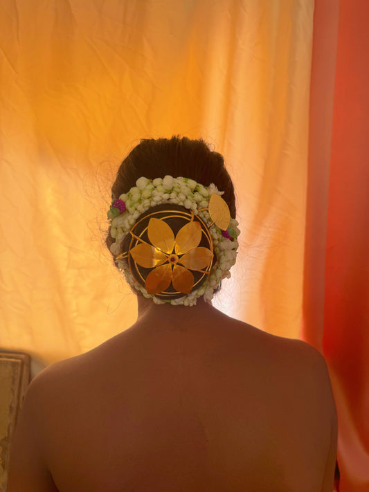 Flower Hair Cage Bun