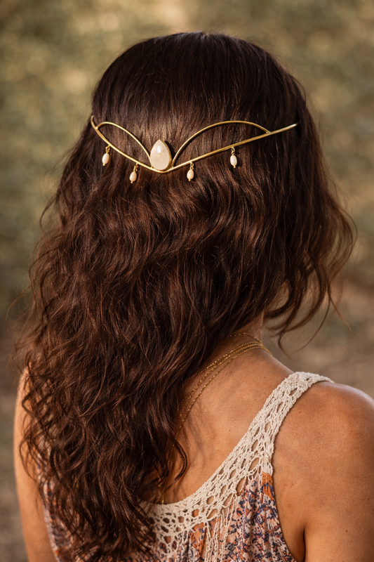 Celestia Moonstone Hair Crown cum Tiara