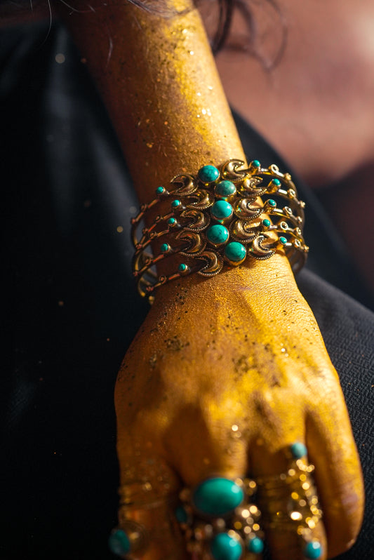 Serenity Turquoise Crescent Bangle