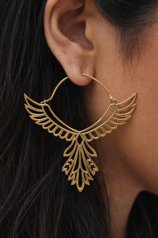 Queen of Angel Hoop Earrings