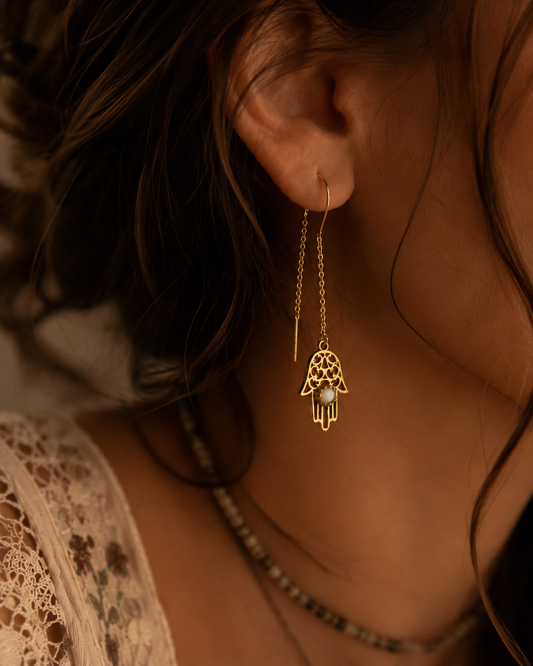 Hamsa Sui Dagha Earrings