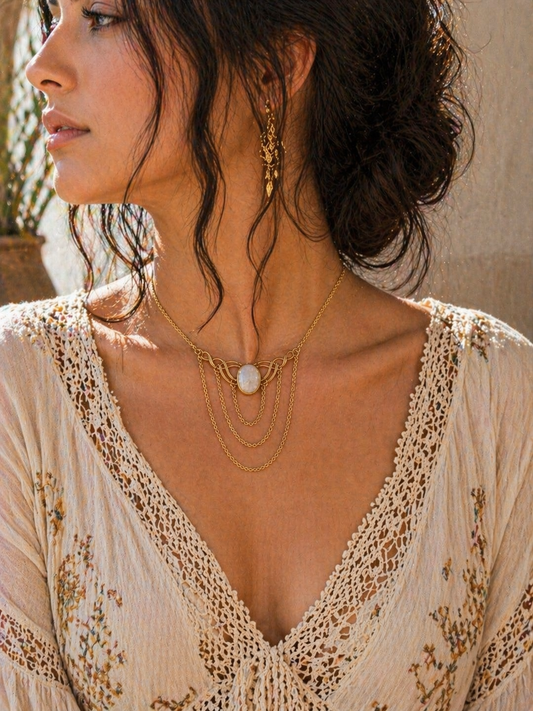 Selene Moonstone Necklace