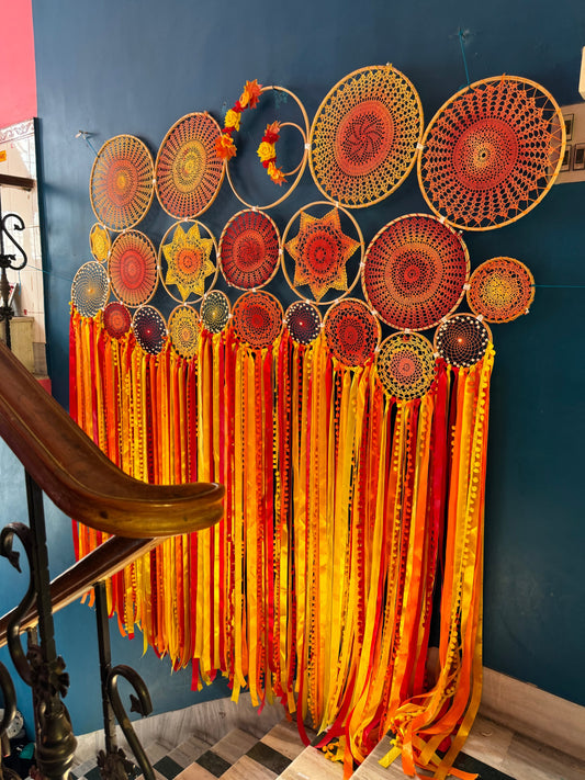 Haldi Lace Cluster Dreamcatcher