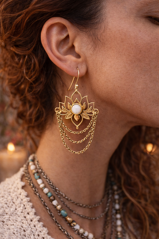Sacred Lotus Earrings