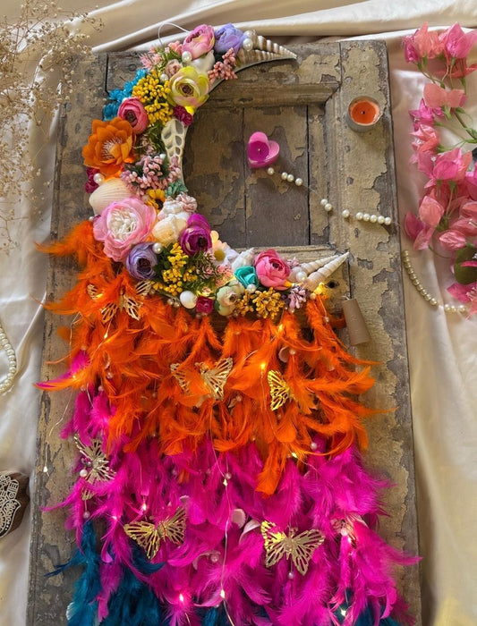 Sunrise Moon Flora Dreamcatcher Medium