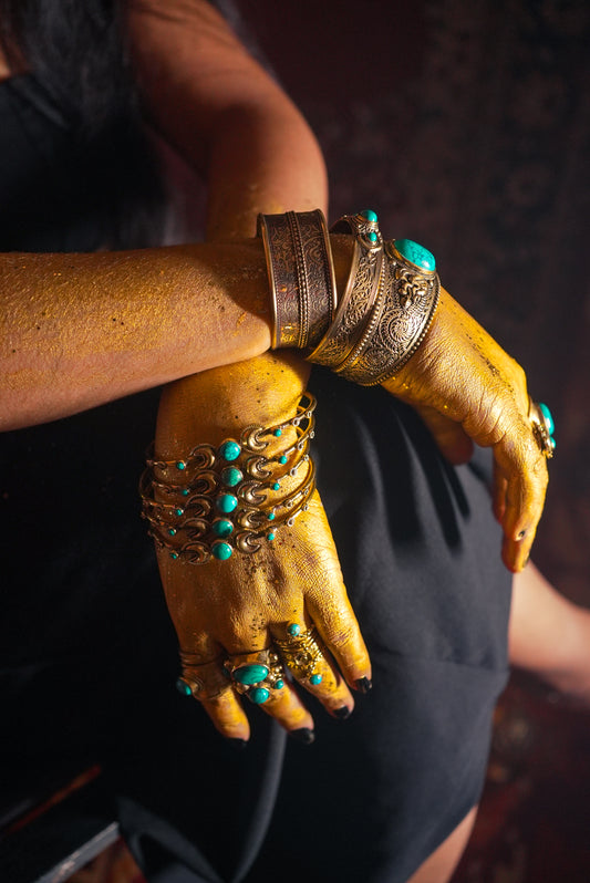 Serenity Turquoise Crescent Bangle