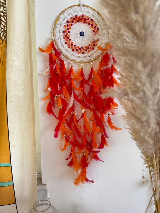 Ruby Evil Eye Dreamcatcher