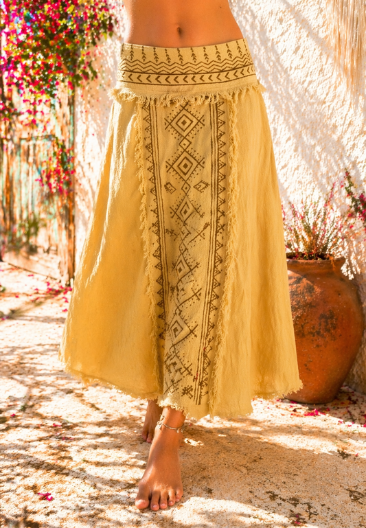 Mustard Earthline Skirt
