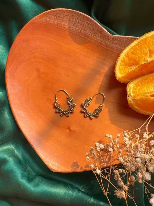 Golden Fern Hoops