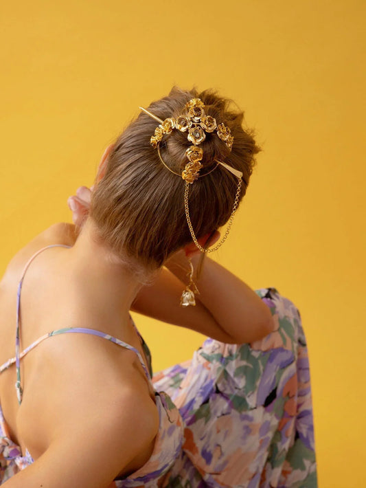 Rosa Bloom Hair Cage Bun