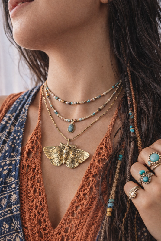 Luna Moth Necklace