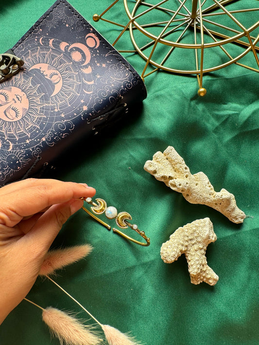 Serenity Moonstone Crescent Bangle