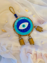 Load image into Gallery viewer, Evil Eye Wooden Chime
