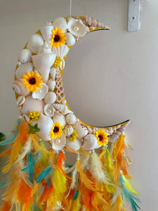 Sunflower Moon Flora Dreamcatcher Medium