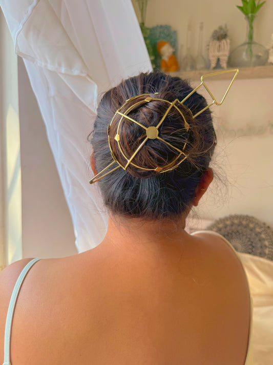 Circles and Diamonds Hair Cage Bun