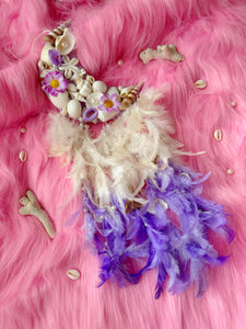 Small Lavender Moon Flora Dreamcatcher