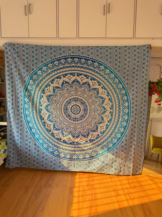 Indigo Solstice BedSheet & Tapestry