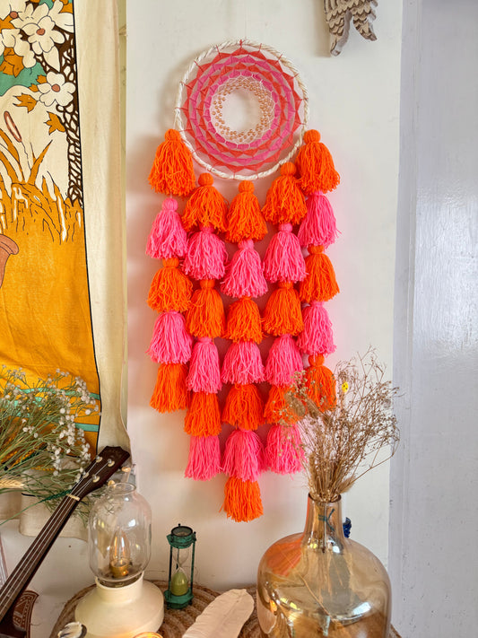 Bubblegum Tassel Dreamcatcher