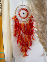 Load image into Gallery viewer, Ruby Evil Eye Dreamcatcher
