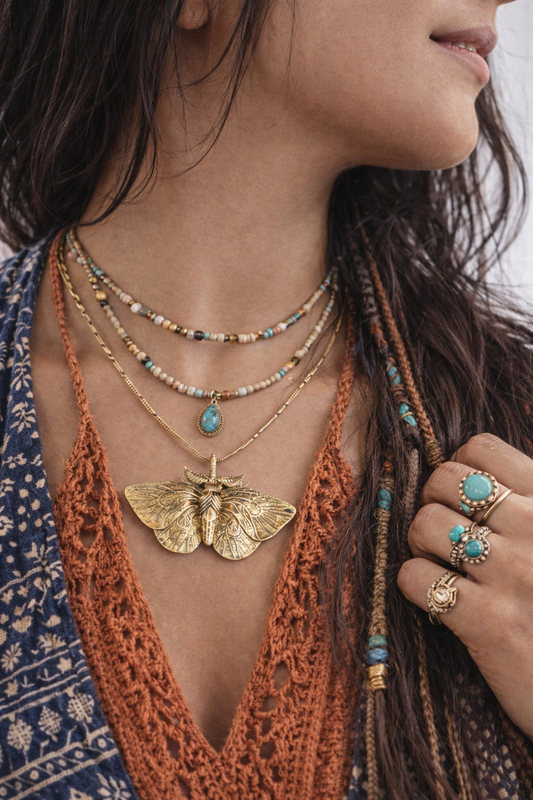 Luna Moth Necklace