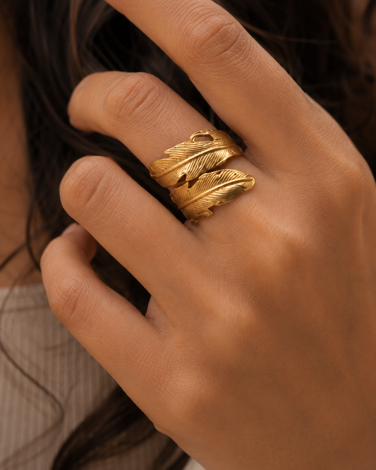 Feather Wrap Adjustable Ring