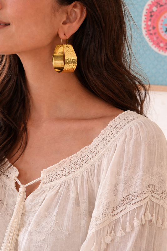 Golden Dune Curve Earrings