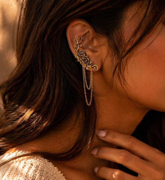 Victorian Rose Earcuff