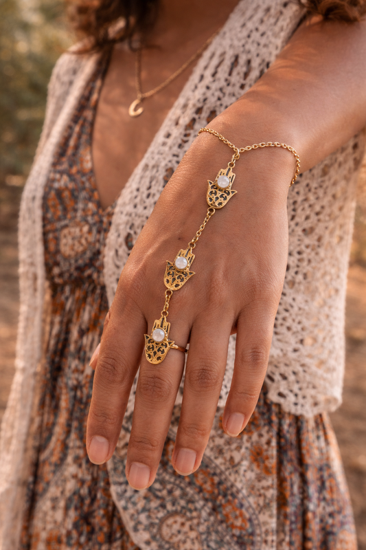 Hamsa Moonstone Hathphool