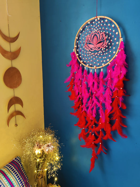 Pink Lotus Dreamcatcher