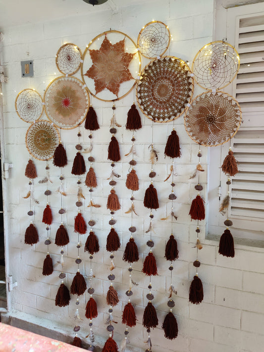 Shades of Mahogany Cluster Dreamcatcher