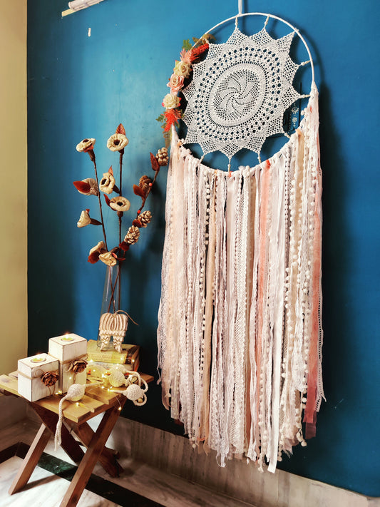 Bohemian Vegan Floral Dreamcatcher