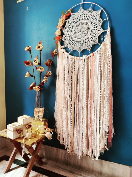 Bohemian Vegan Floral Dreamcatcher