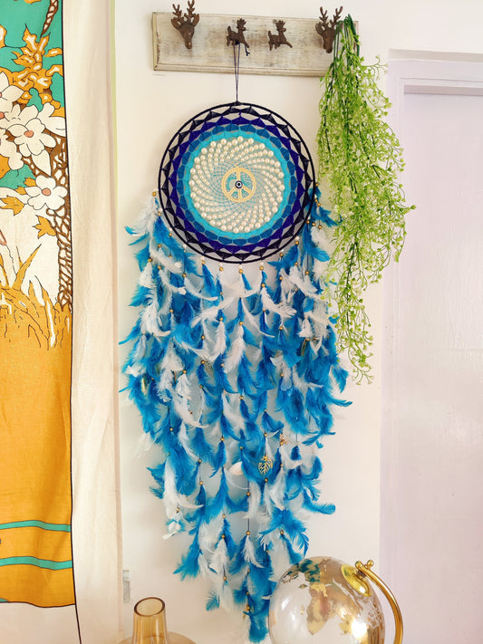 Lapis Beaded Dreamcatcher