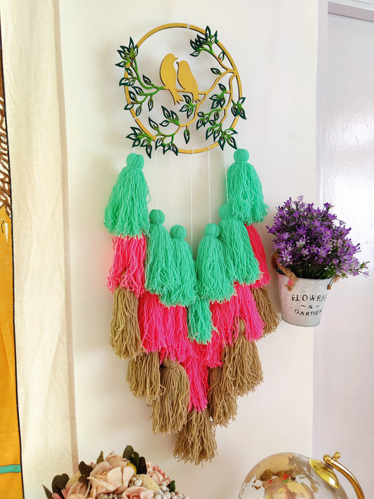 Love Birds Tassle Dreamcatcher