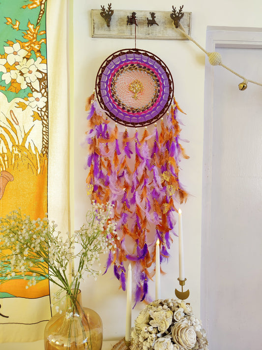 Lilac Tree Of Life Dreamcatcher