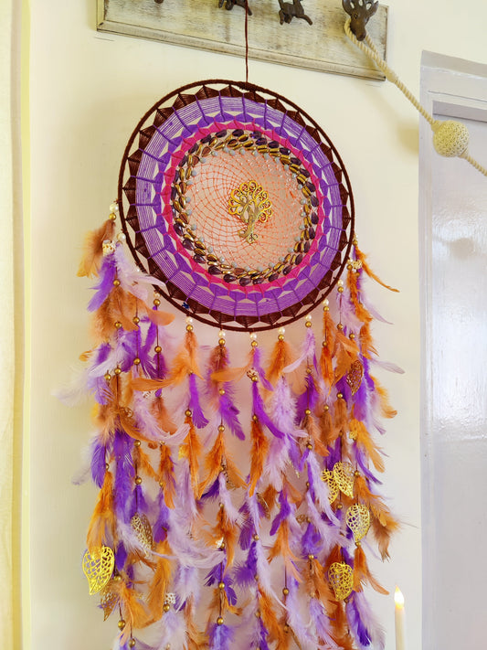 Lilac Tree Of Life Dreamcatcher