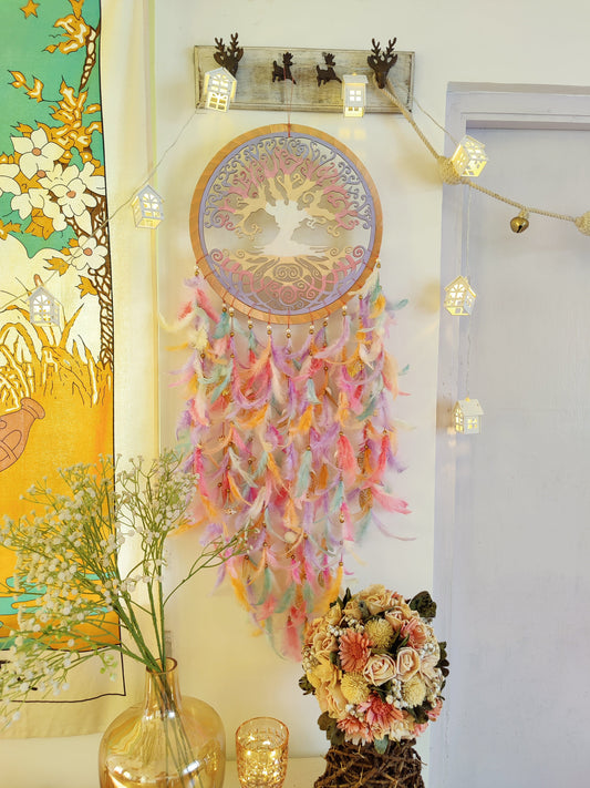 Pastel Tree Of Life Dreamcatcher