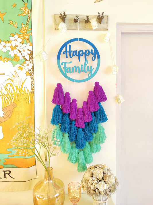 Happy Family Tassle Dreamcatcher