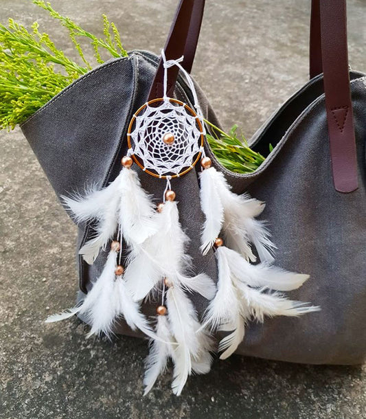 White Car Hanging Dreamcatcher