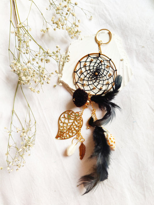 Black Metal Dreamcatcher Keychain