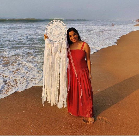 Boho white Dreamcatcher