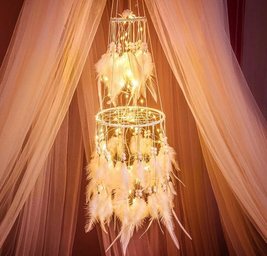 Double Chandelier(With Lights) Dreamcatcher