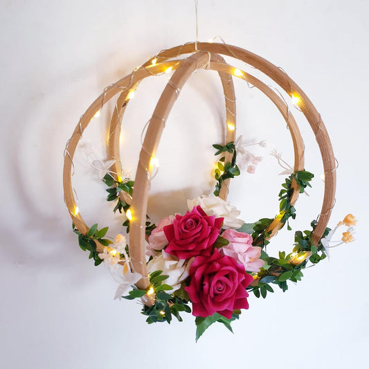 3D floral hanging 8" Dreamcatcher