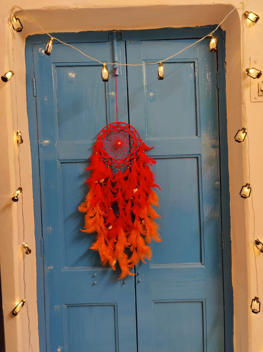 Red Orange Dreamcatcher