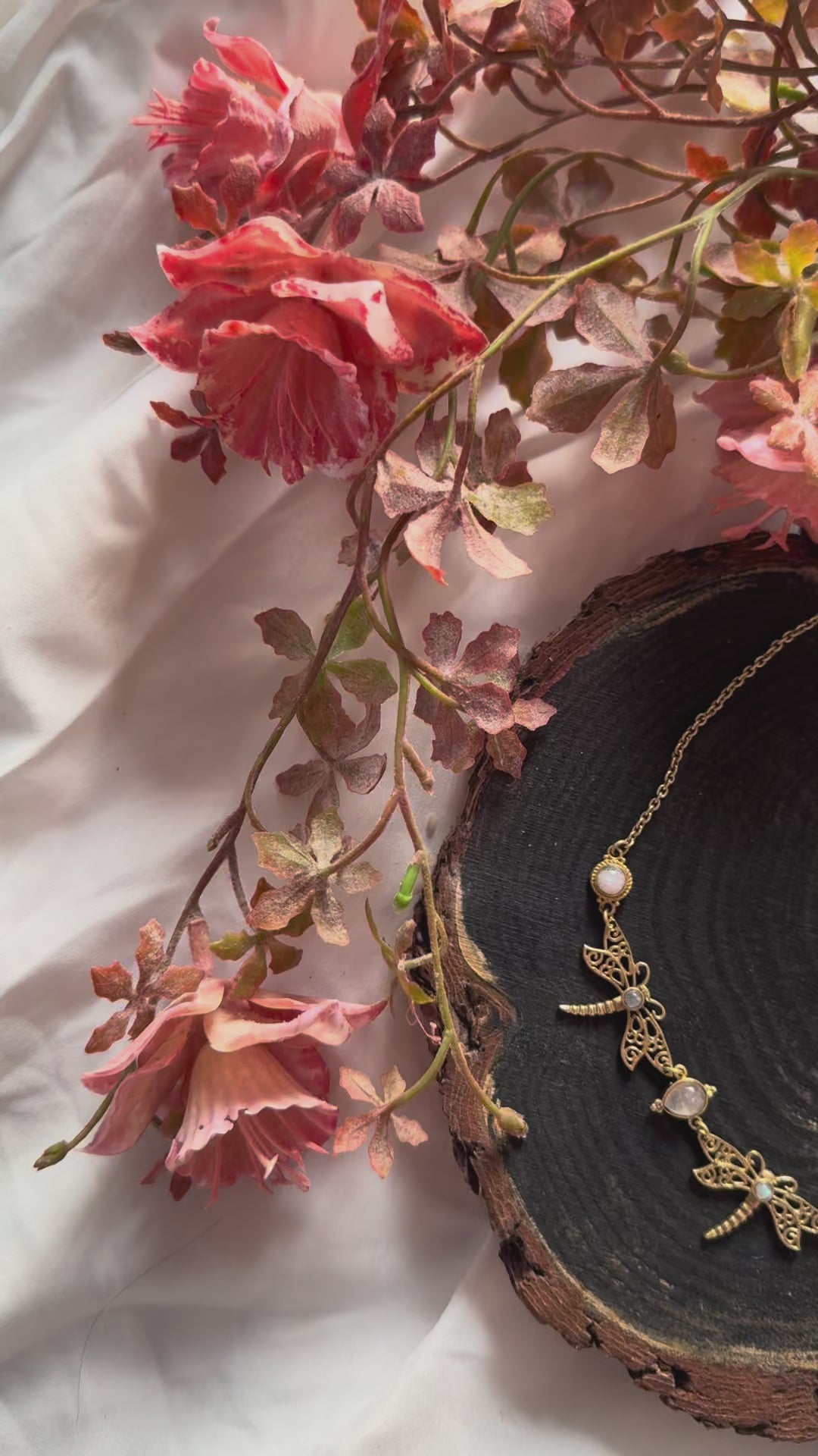 Dragonfly Moonstone Necklace