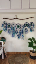 Load and play video in Gallery viewer, Evil Eye Cluster Dreamcatcher
