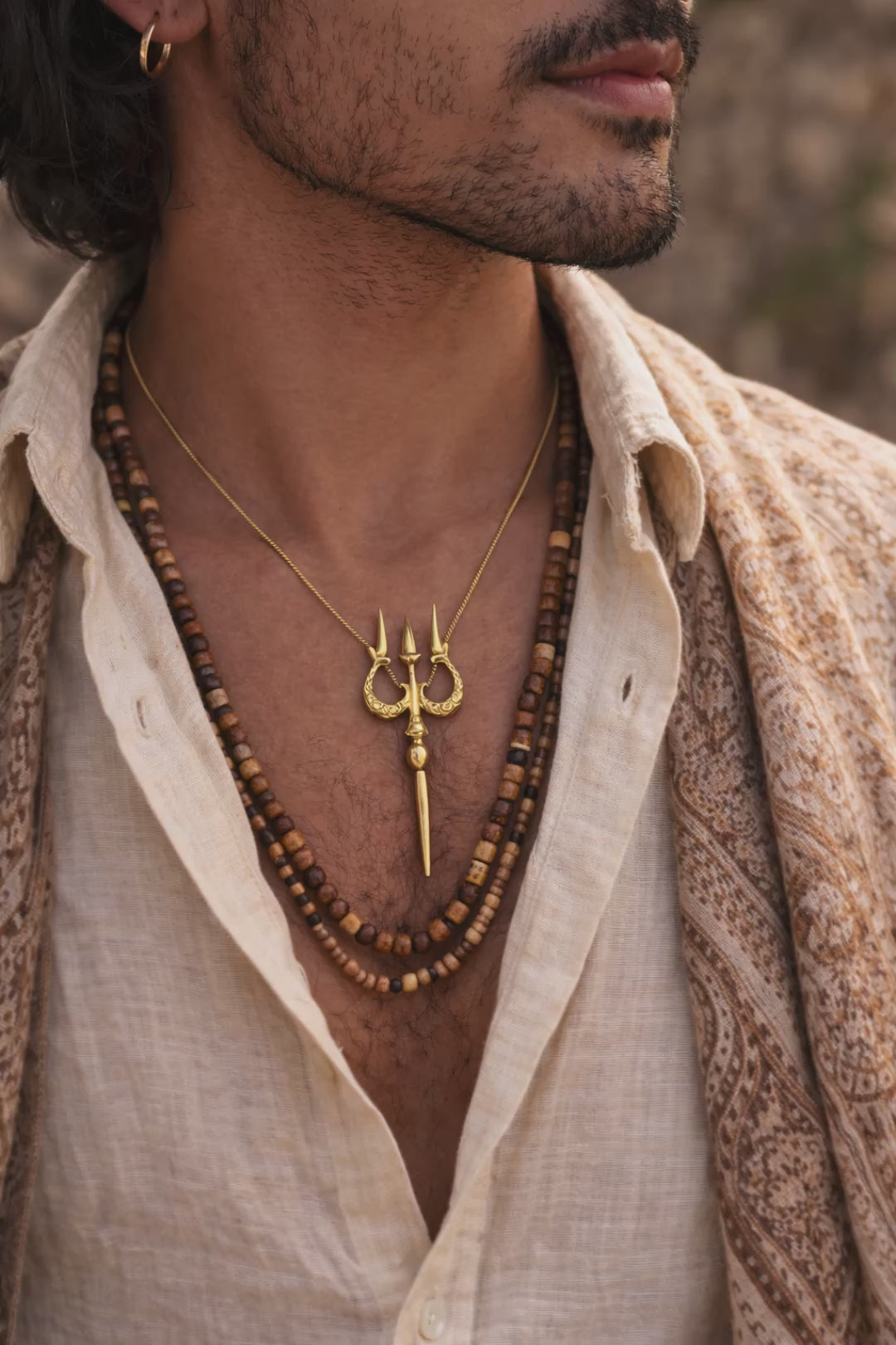 Trident Pendant with chain