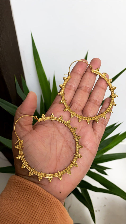 Mystic Long Brass Earrings